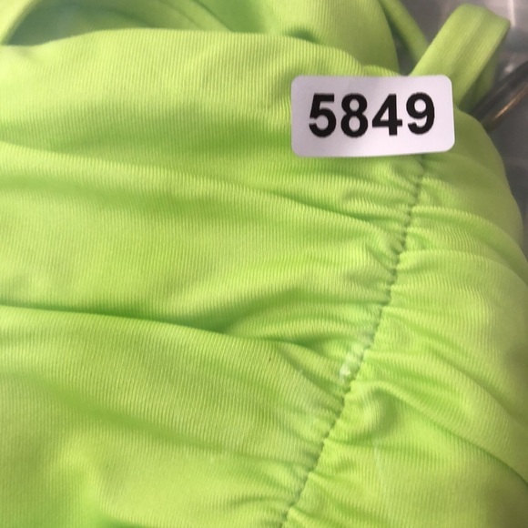 SOLUNA Skies One Piece Shirred Side Swimsuit Lime M - Picture 10 of 10